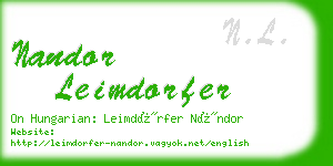 nandor leimdorfer business card